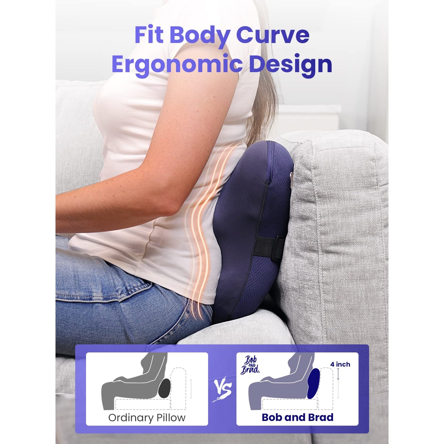 BOB AND BRAD Cordless Back Massager with Heat FSA Eligible HSA Eligible, Shiatsu Neck Massager for Pain Relief Deep Tissue, 3D Kneading Massage Pillow for Pain Relief, Birthday Gifts for Women Men