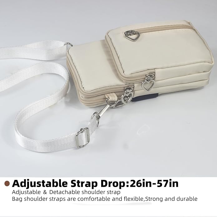 JANKS Small Crossbody Bag for Women - Mini Phone Purses with Crossbody Strap and Wallet - Nylon Arm Bag