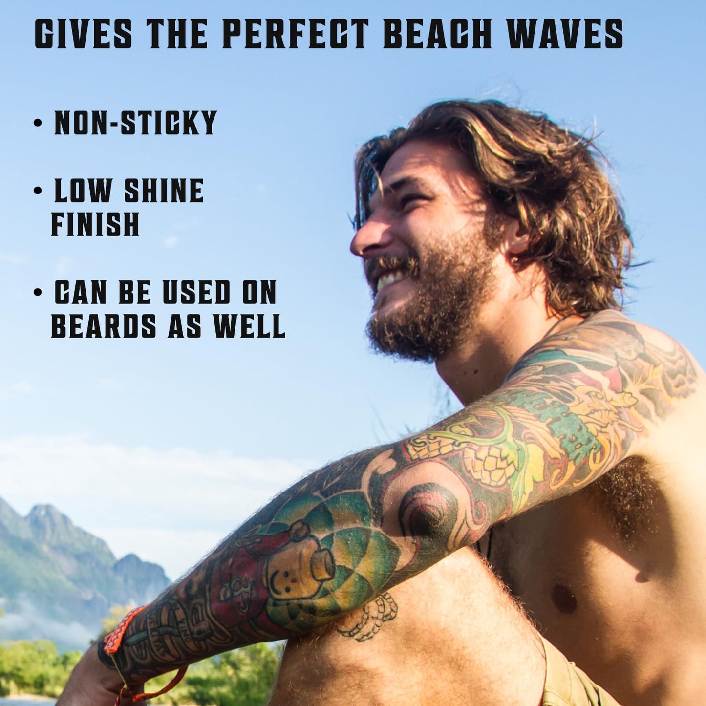 Viking Revolution Sea Salt Spray for Men - Hair Texturizing Spray with Kelp, Aloe Vera and Red Algae Extract - Surf Sprays to Add Volume and Texture for Men and Women Beach Hair - 8.8oz