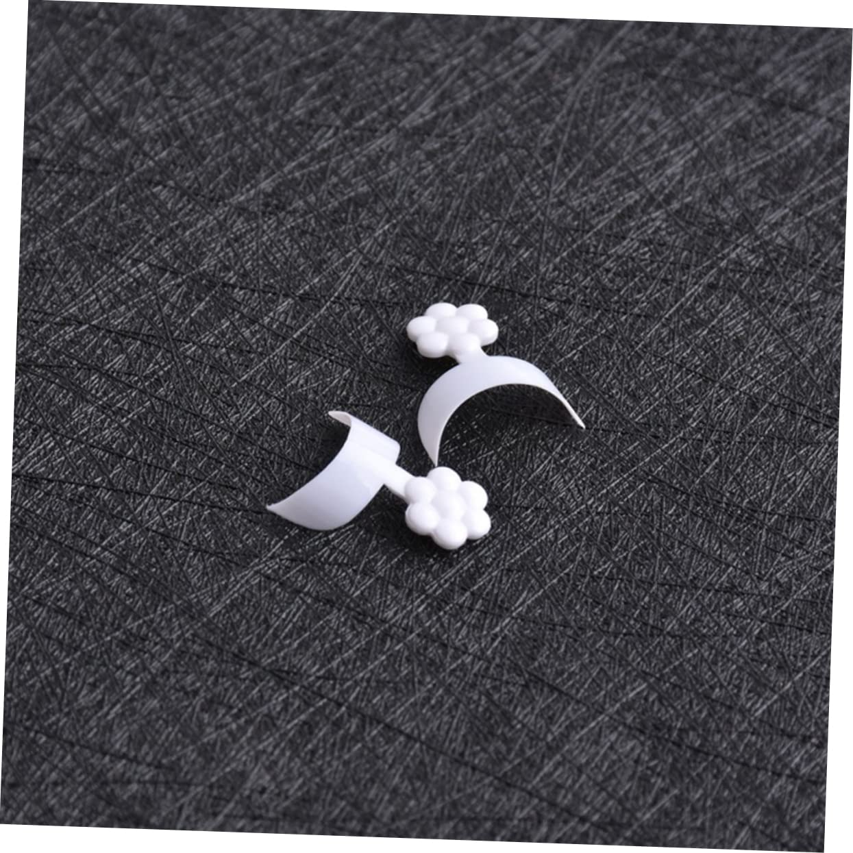 Healeved Crescent Fake Nail Tips 500Pcs Press-on Nails Curved French Style 0.51X0.39 Inch Artificial Nail Art Extension for Women Girls