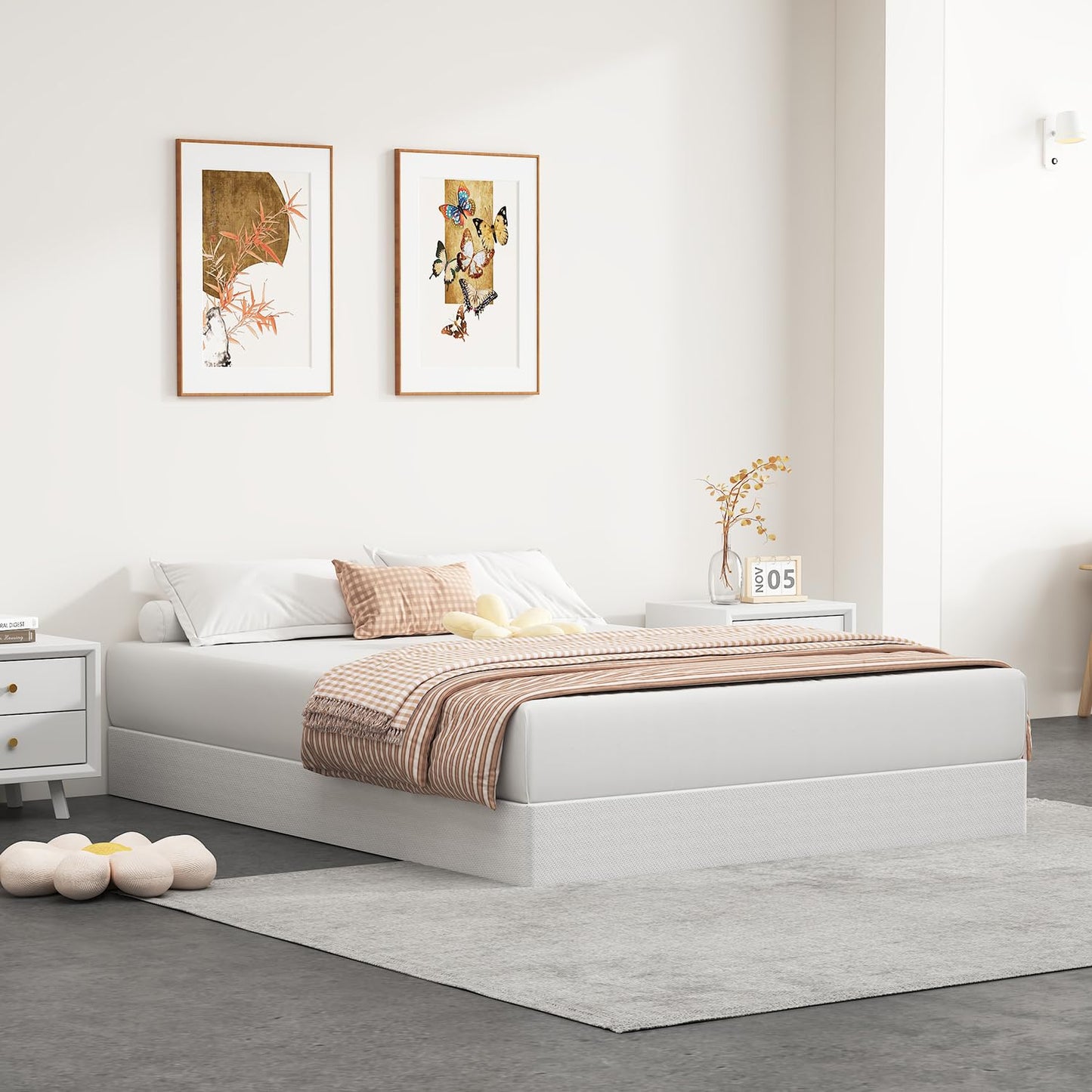 NHODIR 7 Inch Queen Box Spring-Heavy Duty 3000LBS Metal Bed Foundation, Noise-Free & Tool-Free Easy Assembly,Mattress Support Base for Queen Size Bed