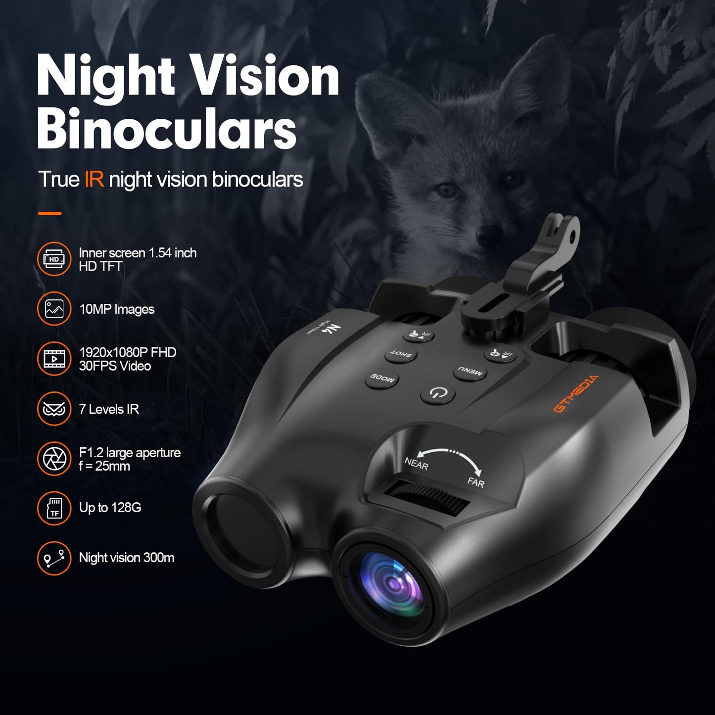 Night Vision Goggles, 984ft Digital Infrared Night Vision Binoculars with Camera, Head or Helmet Mounted, Tech Gifts for Men, NVG Goggles for Camping Hunting & Security