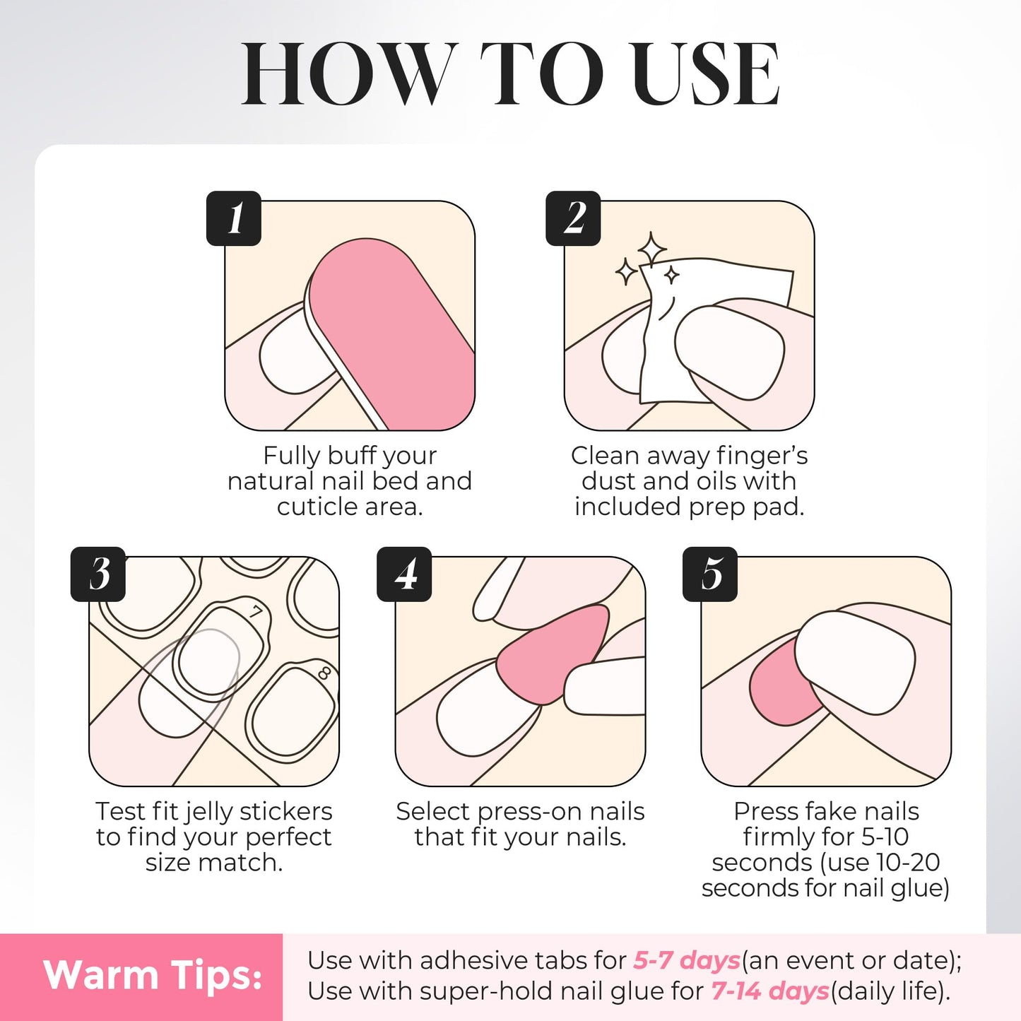 UNA GELLA Short Square Press on Nails - 32 Pcs in 16 Sizes Soft Gel Fake Nails for Perfect Fit, Light Pink Velvet Cat Eye Glue on Nails, Reusable Press ons for Women DIY Manicure