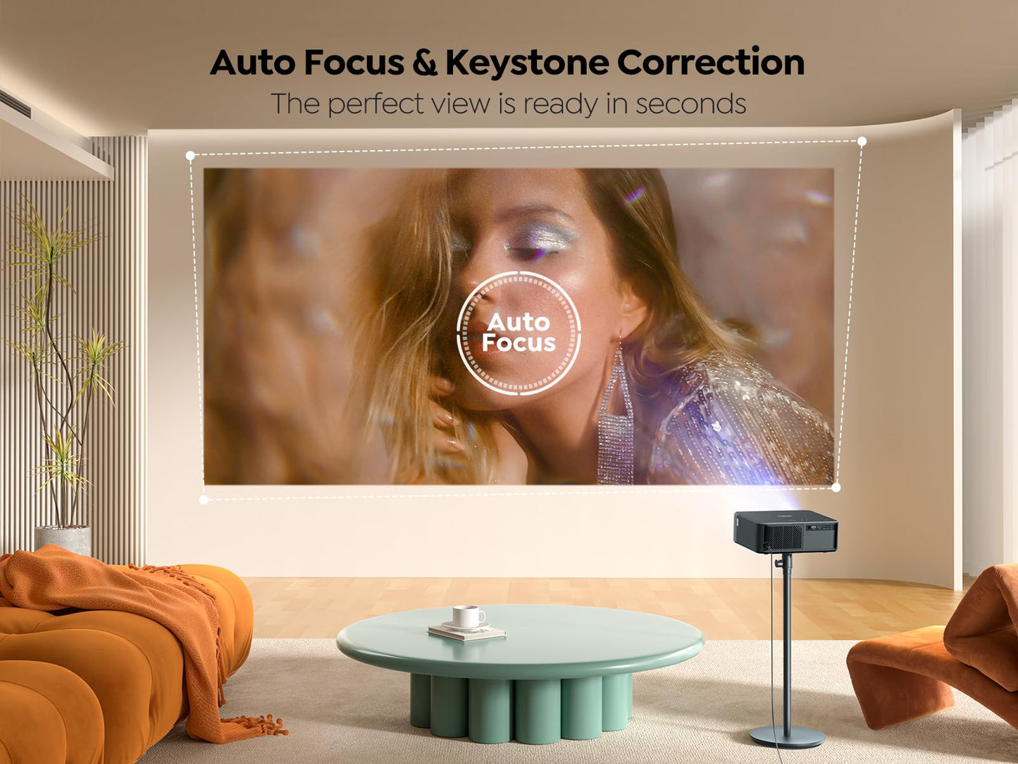 YABER K2s Pro 4K WiFi 6 Projector with Google TV, JBL Sound, Dolby Audio, Auto Focus, Native 1080P, Netflix Compatible