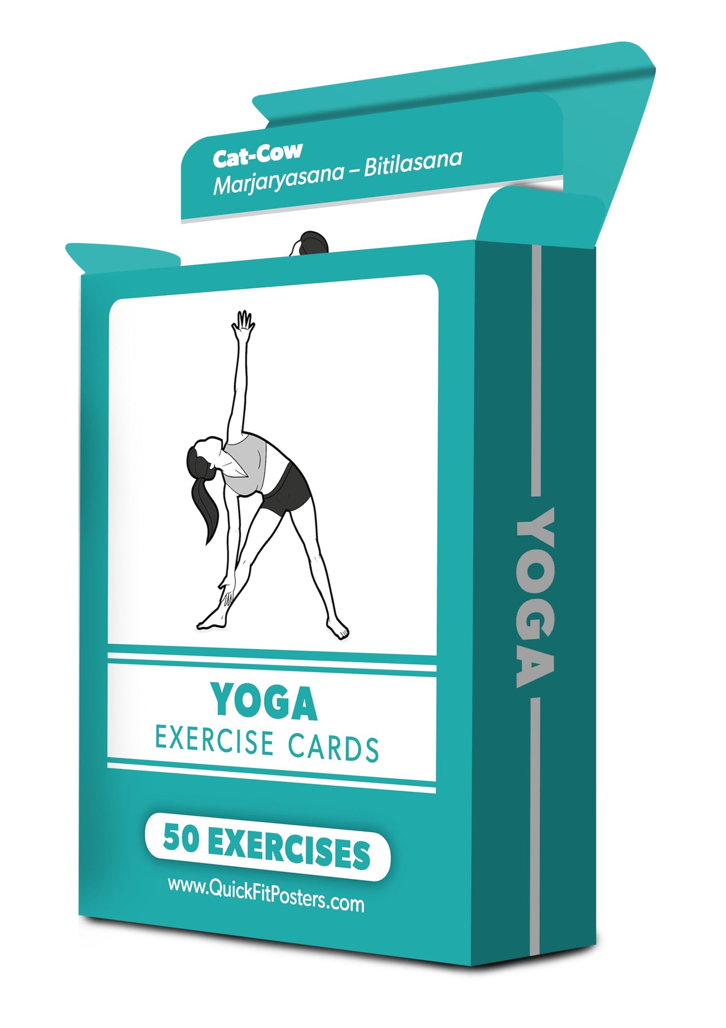 Palace Learning Yoga Pose Exercise Cards - Yoga Positions and Workout Fitness Cards with Over 50 Poses - 2.5" x 3.5"""