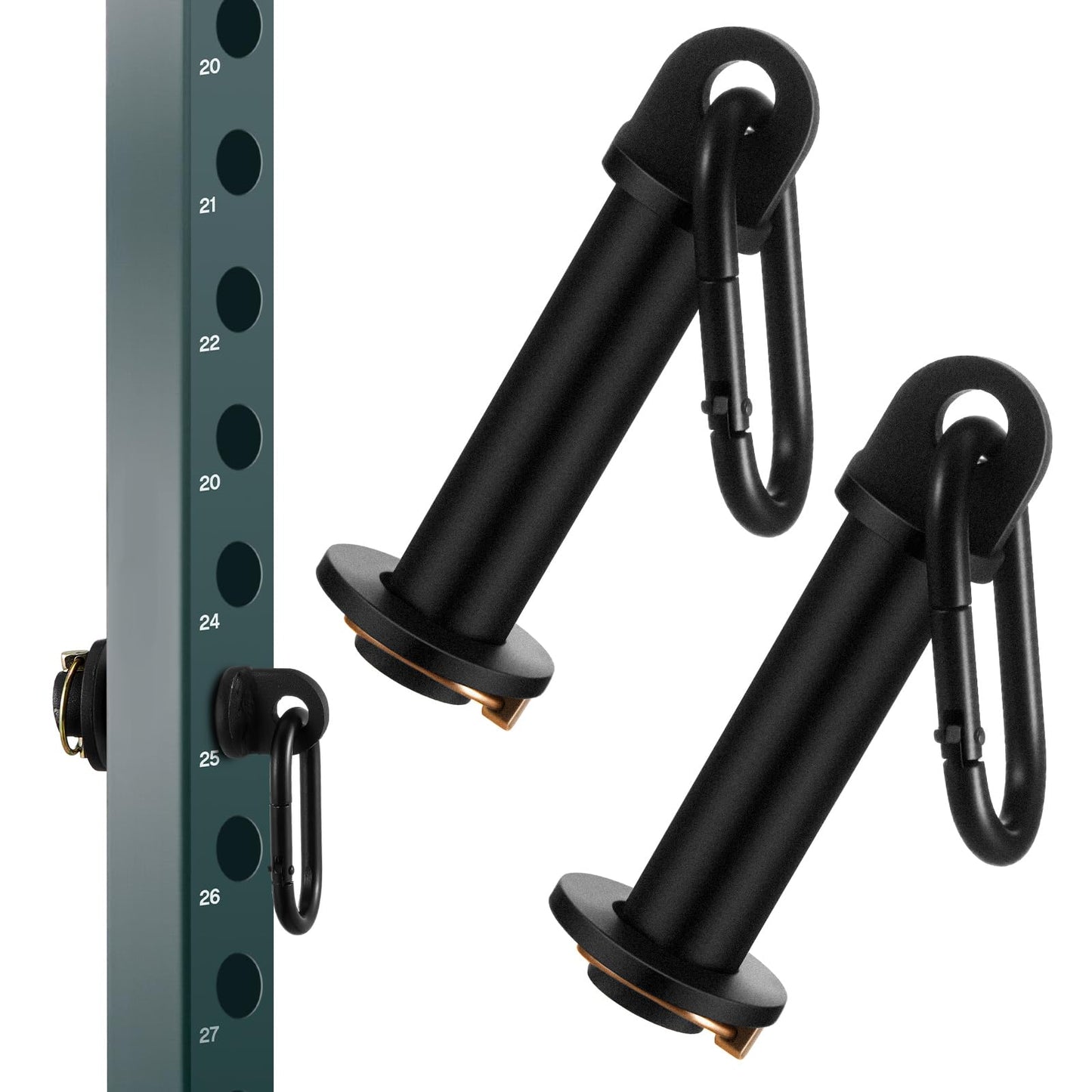 Lasnten 2 Pack Power Cage Squat Rack Home Gym Equipment Attachments Accessory Fits 3x3 Rack with 1" Hole for Power Strength Training Workouts"