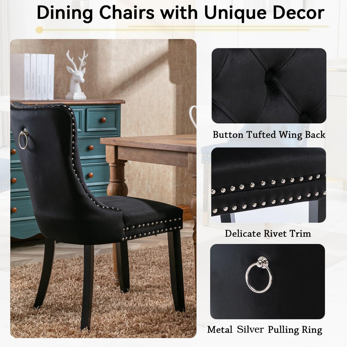 11 Piece Extendable Dining Table Set with 10 Black Upholstered Chairs, 63"-95" Faux Mars Oval Kitchen Table Set with Storage for 10, Space-Saving Expandable Dining Room Table Set with Wood Fluted Base