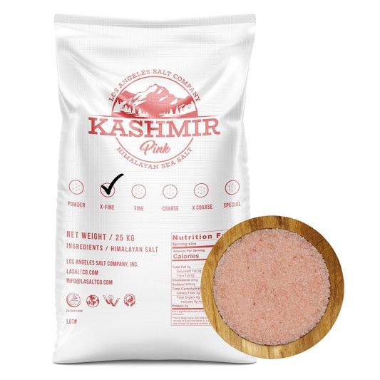 LA SALT CO Kashmir Pink Himalayan Salt X-FINE 2-55 lbs | Pure, Food Grade with 84 Trace Minerals | Supports Healthy Circulation & Helps Reduce Inflammation | Kosher, Vegan, Non-GMO, & Cruelty-Free