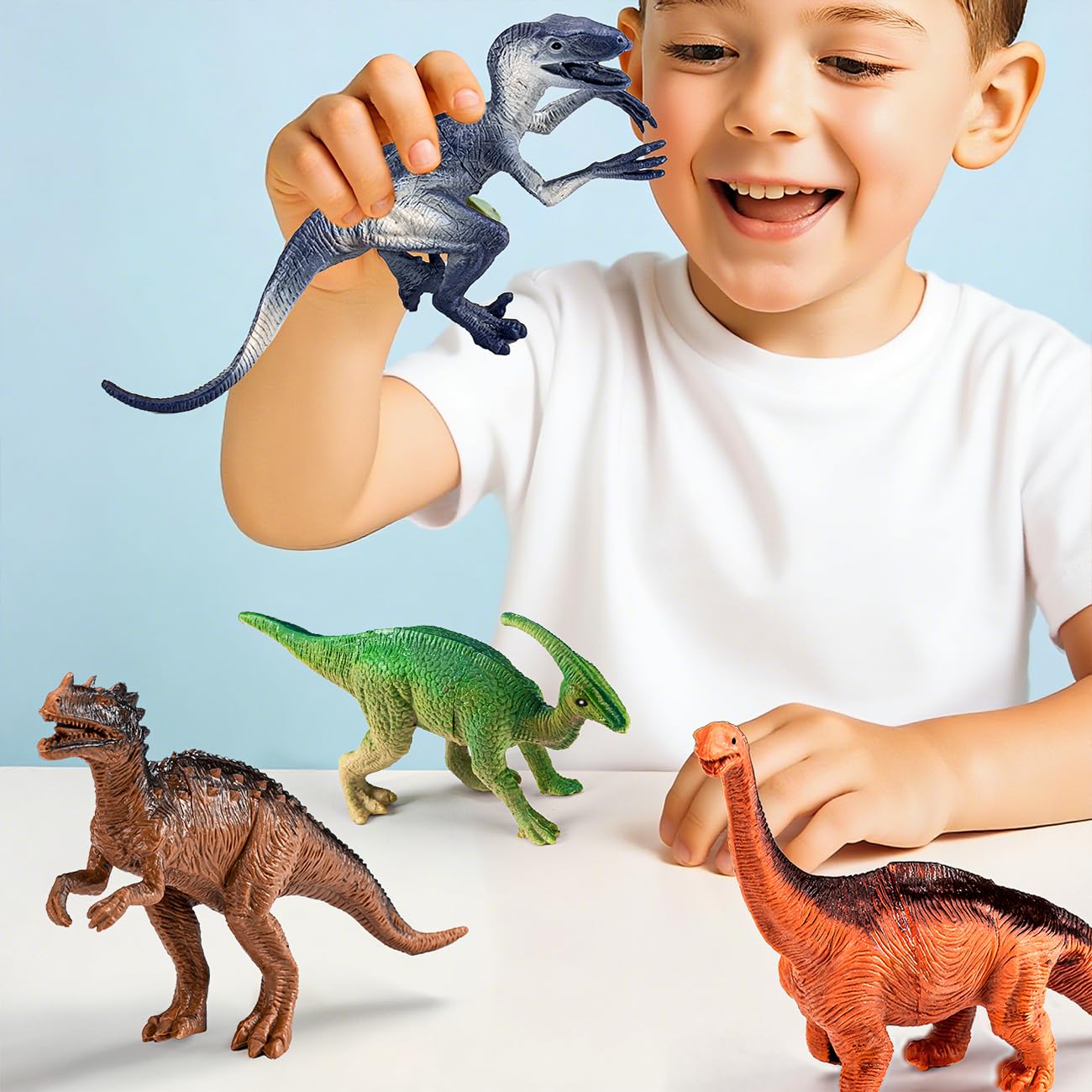Kiddiworld Dinosaur Toys for 3 4 5 Year Old Boys Gifts, 25 Pieces Dinosaurs Toys for Kids 3-5-7, Dino Figures Activity Play Mat Christmas Birthday Gifts for Girls Toddler Toy Age 2-4