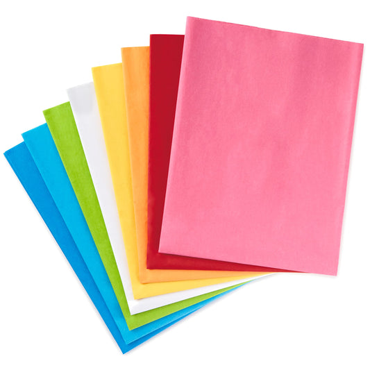 Hallmark Bulk Tissue Paper (Pastel Rainbow, 8 Colors) 120 Sheets for Easter, Spring Gift Wrap, Crafts, DIY Paper Flowers, Tassel Garland and More