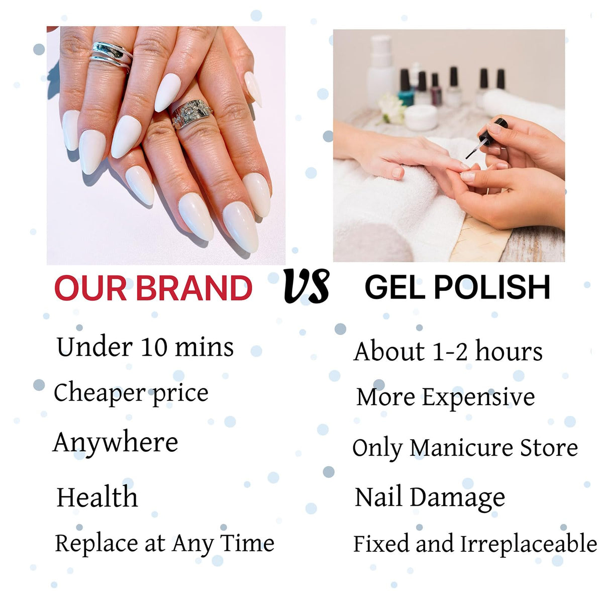 Press on Nails Pure White Short Almond Fake Nails Glossy Acrylic Nails Full Cover Glue on Nails Milky White Nail Art Design Solid Color Stick on Nails for Women 30 Pcs Artificial Nails