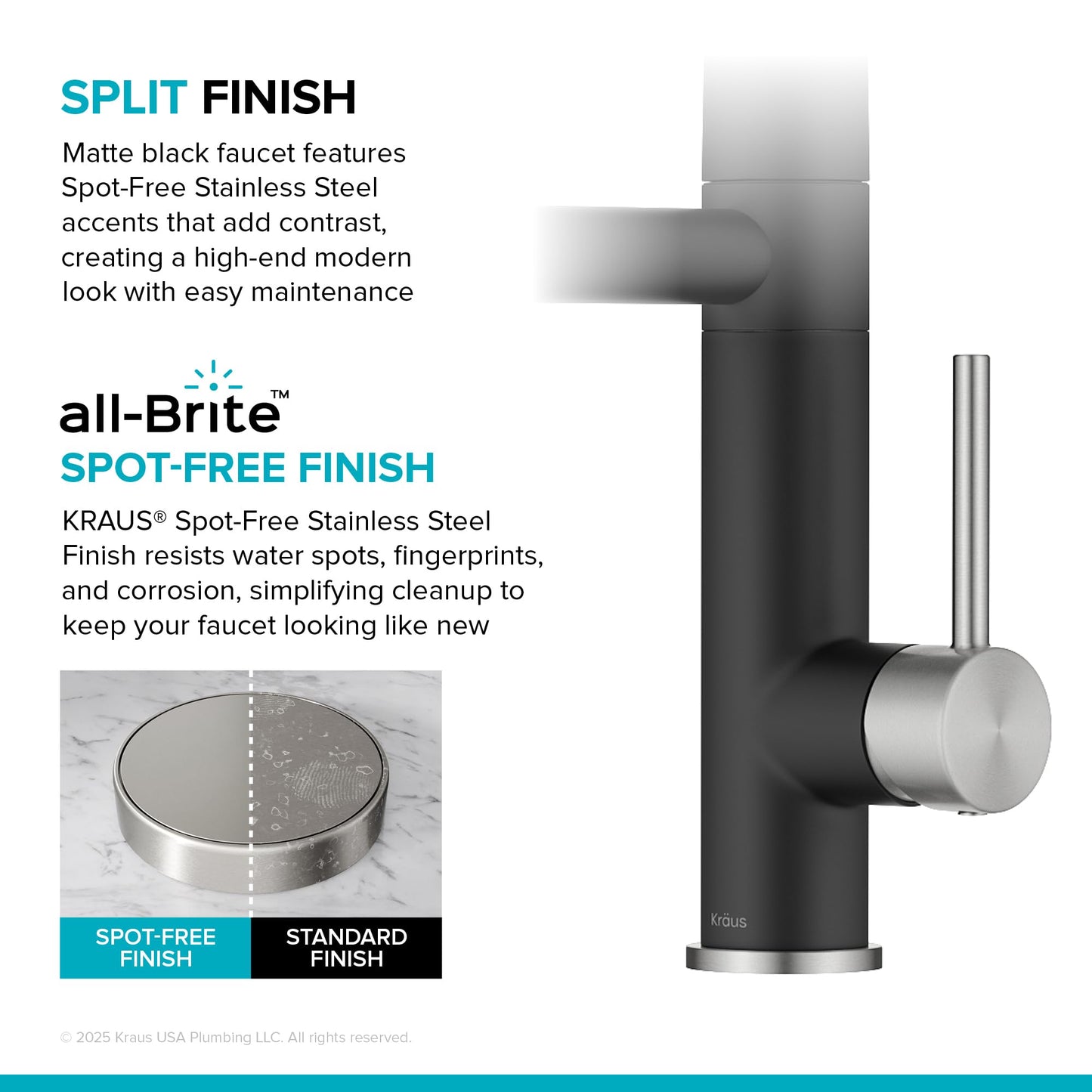 KRAUS Artec Pro Commercial Style 2-Function Single Handle Pull Down Kitchen Faucet with Pot Filler in Spot-Free Stainless Steel/Matte Black, KPF-1605SFSMB