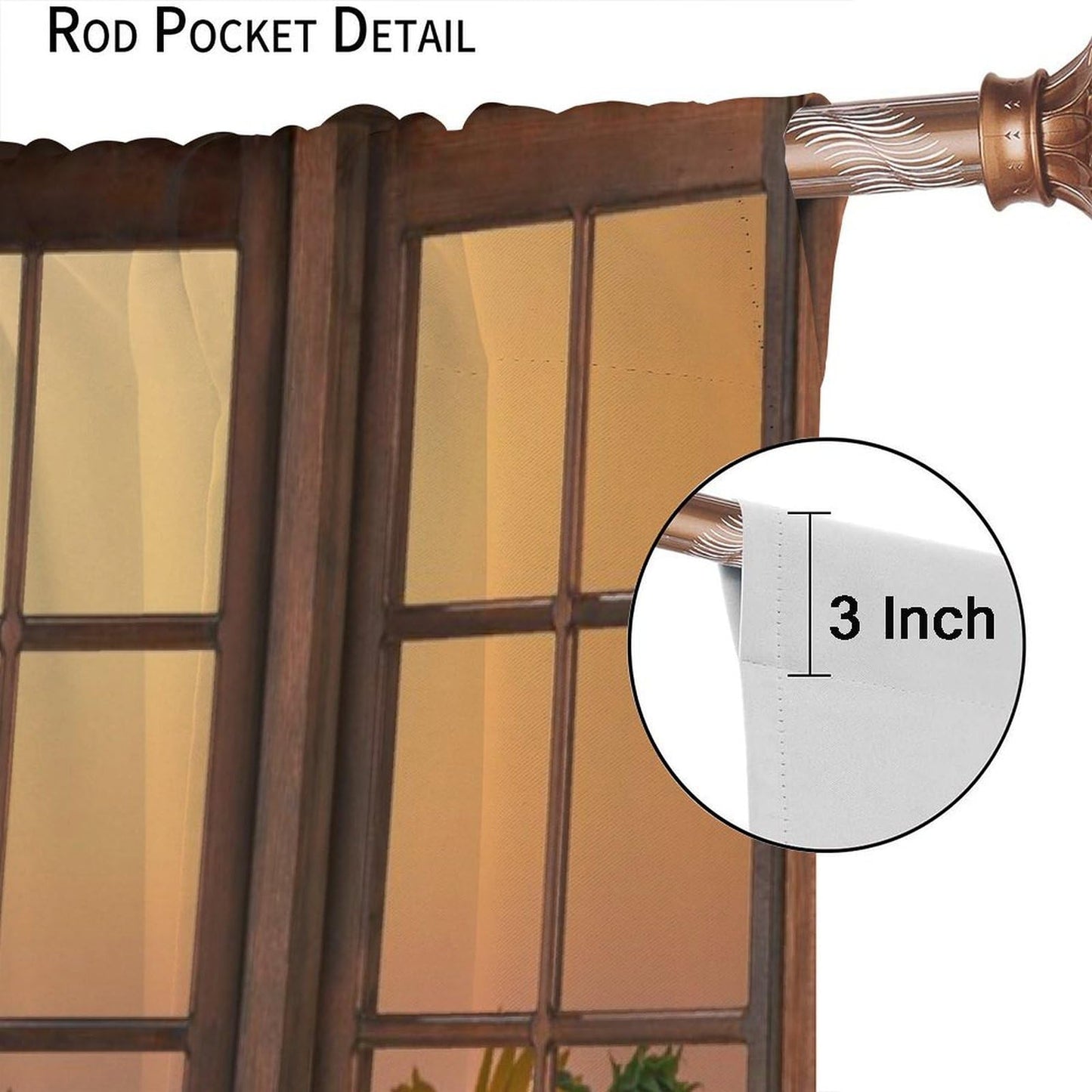 FAOTELY Beautiful Sunflower Landscape Curtains Rustic Vintage Sunflower Sunsets Sunrises Scenery Blackout Window Drapes for Bedroom Living Room Kitchen Cafe （W26xL84 Inch） x2 Panels