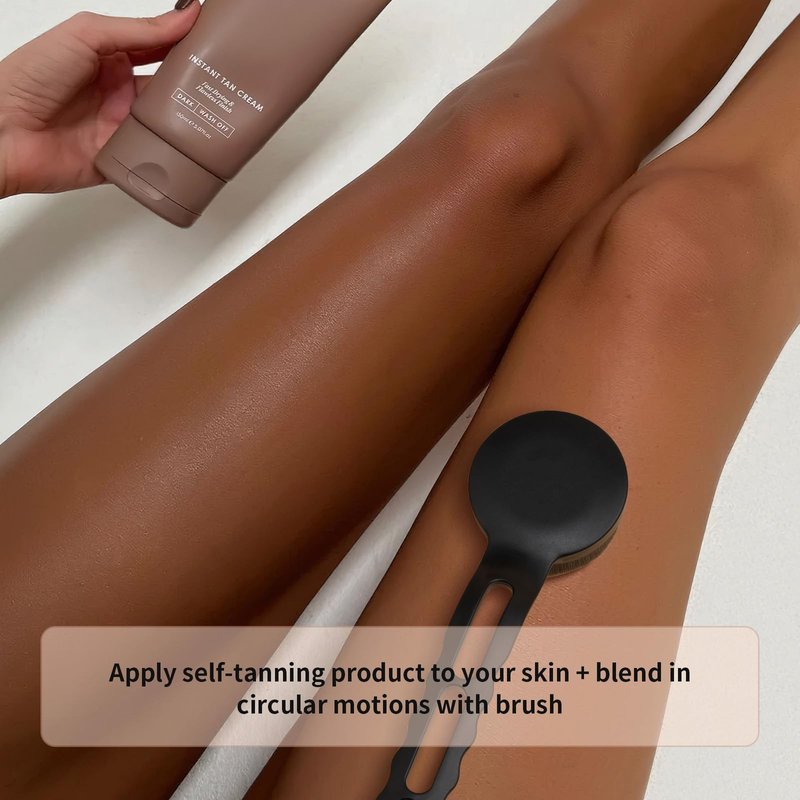 docolor Self Tanner Back Applicator, Plastic Long Handle Back Tanning Applicator Large Body Makeup Brush Vegan & Cruelty Free Self Tanner Brush For Self Tanner, Sunscreen, Bronzer, Foundation
