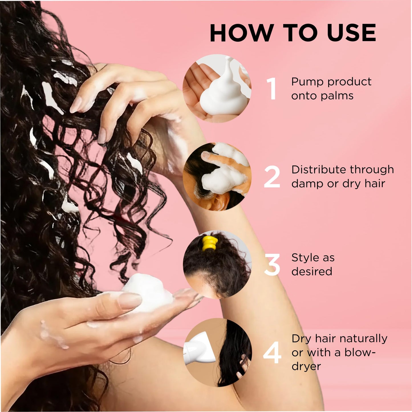 Style Factor EDGE BOOSTER Extra Strength Setting Mousse Travel Size – Frizz Control, Extra Volume, and Conditioning – 2.5oz Hematite Mousse for Curly Hair