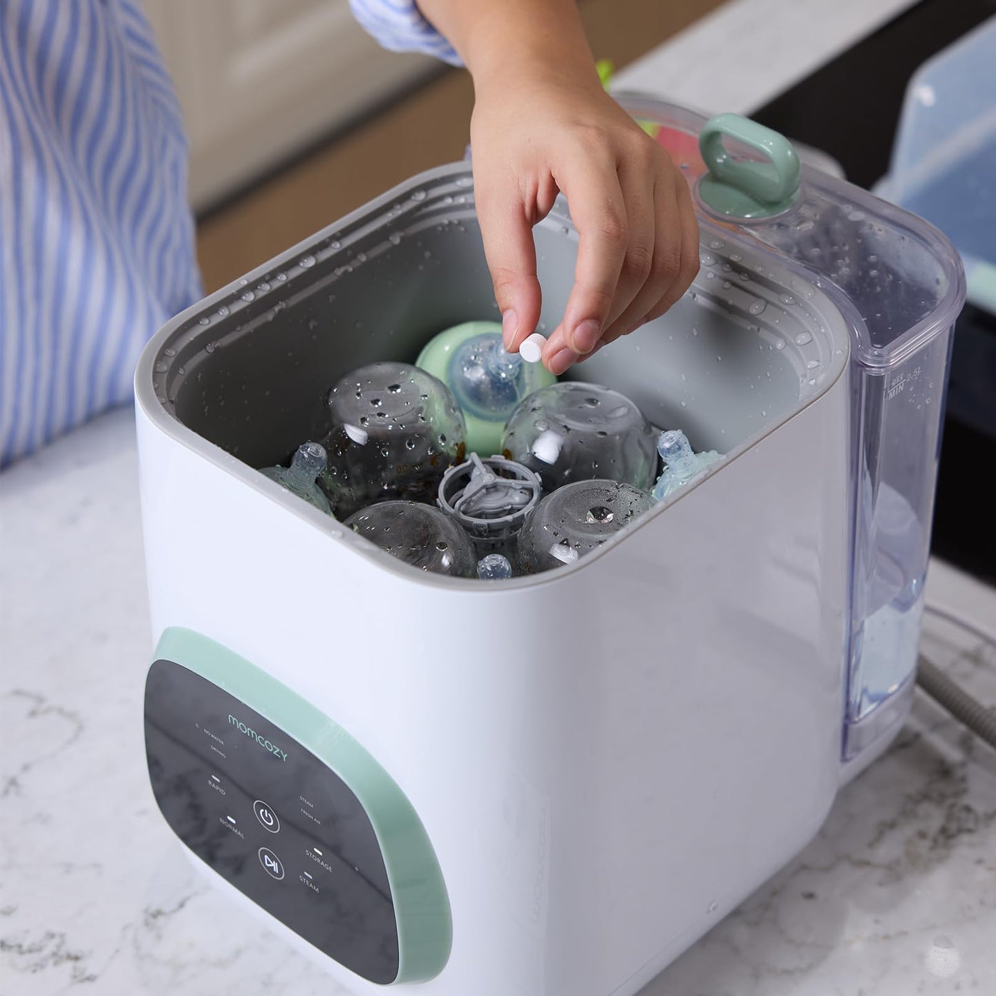 Momcozy Official Washing Block for Momcozy KleanPal Pro Baby Bottle Washer, 120 Detergent Tablets