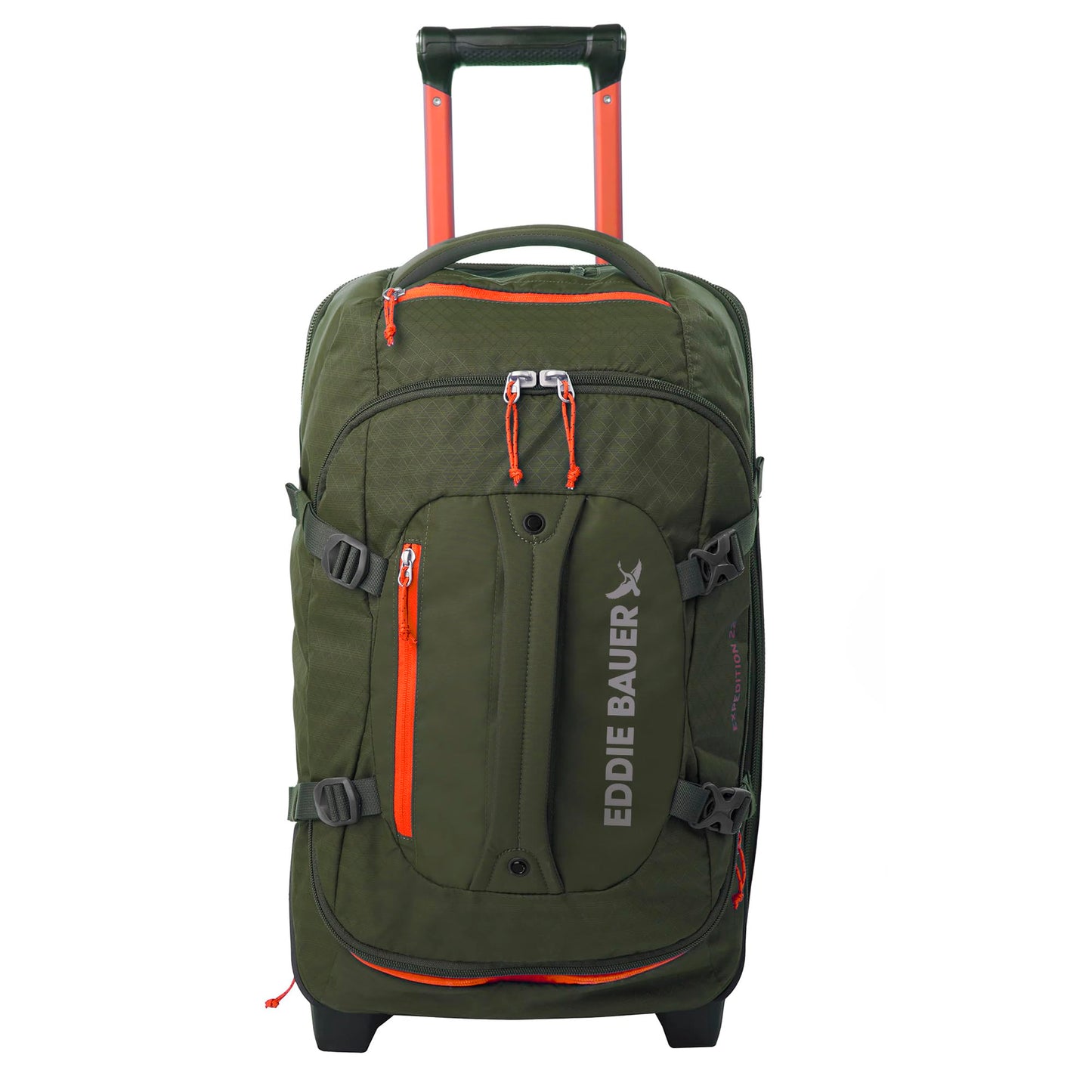 Eddie Bauer Expedition Rolling Duffel Bag with Wheels | Travel | Carry-On | Luggage | Rugged | Durable - Dark Thyme, 22""