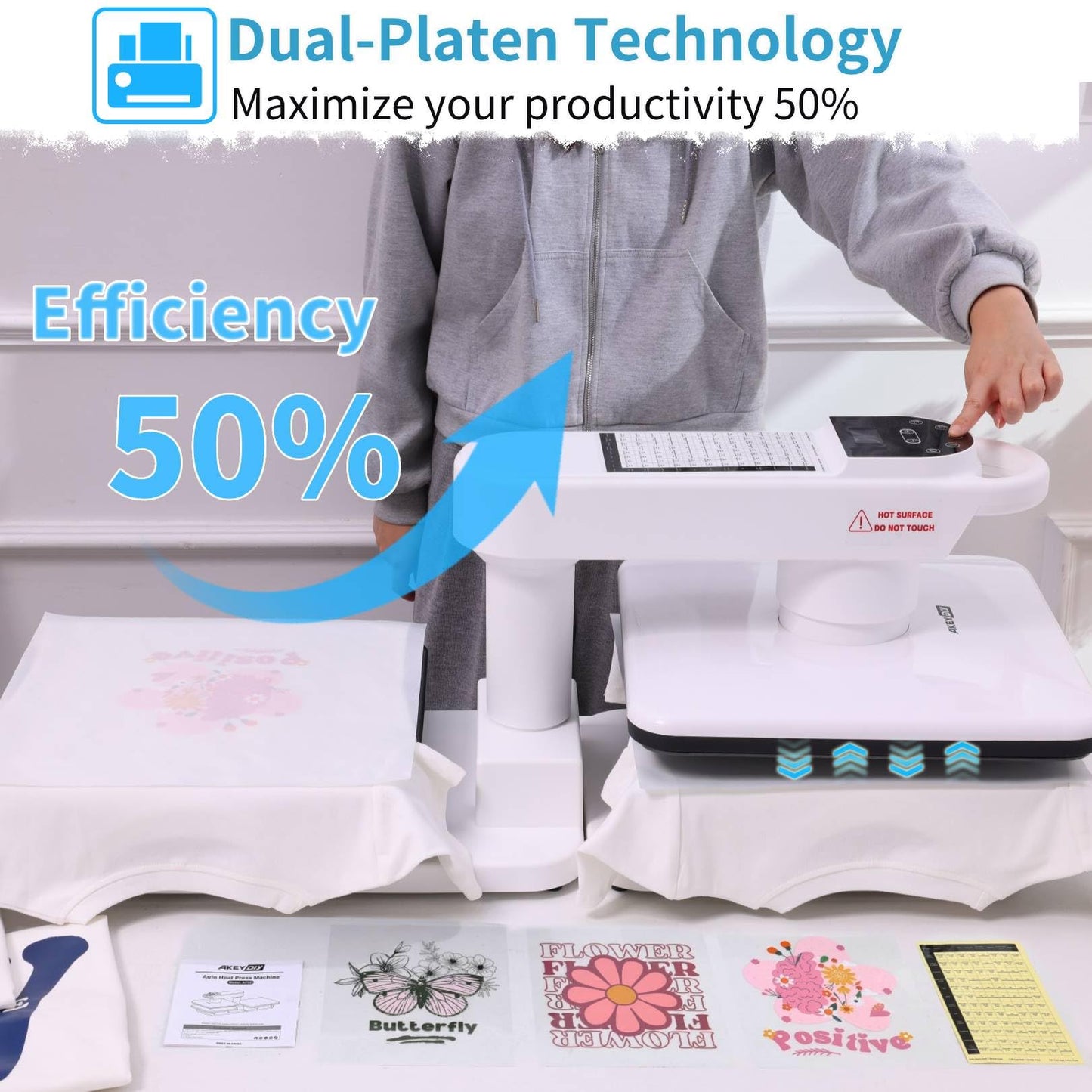 Heat Press Machine, Large Heat Press Digital Control Heat Transfer Machine for T Shirts