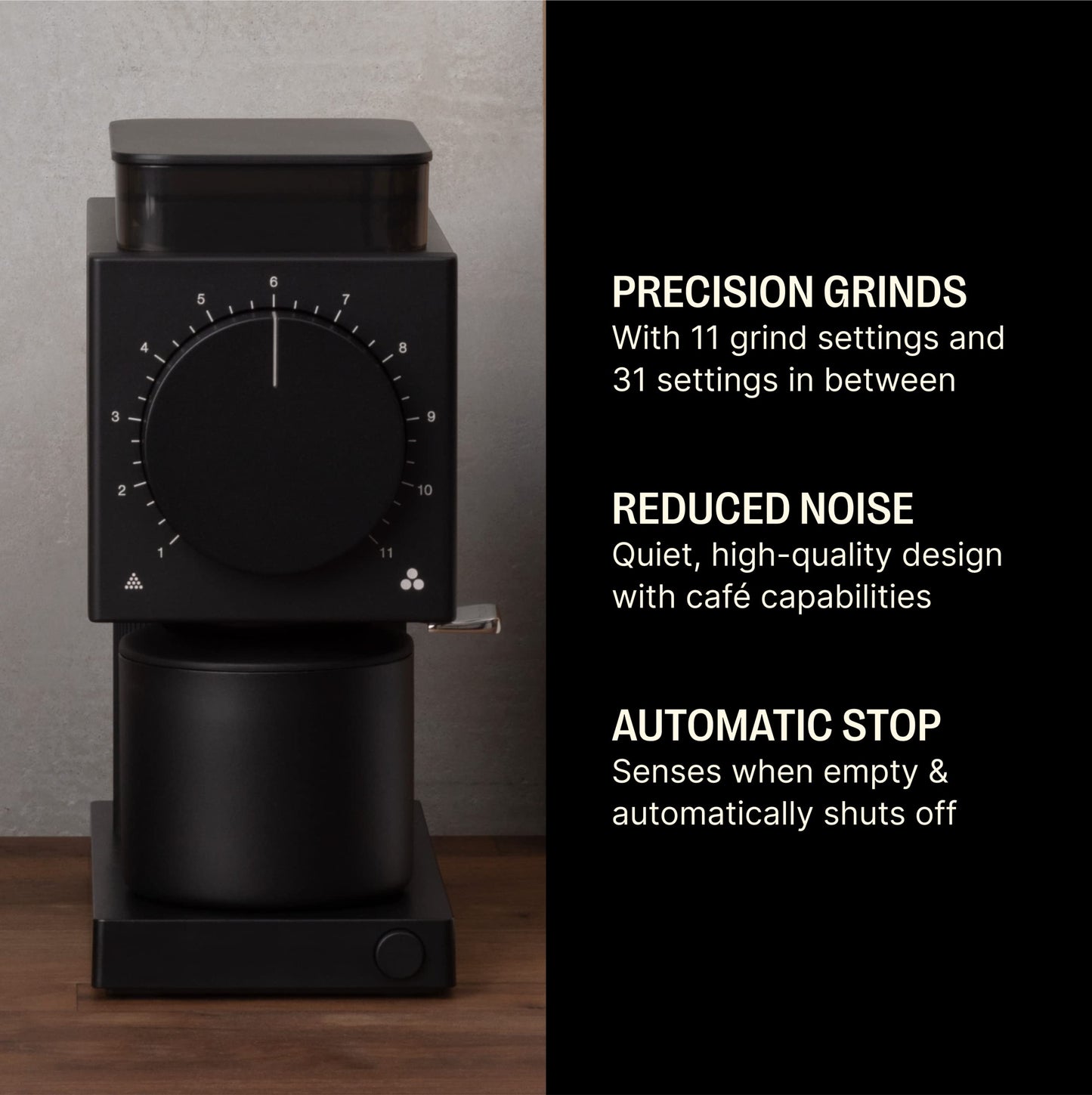 Fellow Ode Gen 2 Brew Grinder – Electric Burr Coffee Grinder for Home, 31 Precision Settings, Stainless Steel, Quiet, Anti-Static, Ideal for Pour Over, French Press & Cold Brew – Matte Black