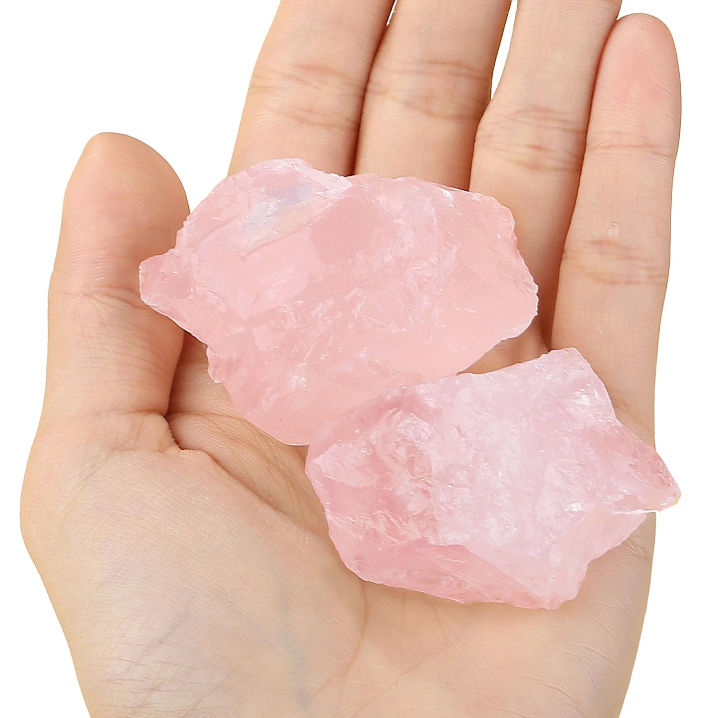 YATOJUZI Rose Quartz 1.8-2.2" Natural Raw Stones and Healing Crystals Large Stone Rough Crystal Rocks for Tumbling Cabbing Polishing Fountain Rocks Decoration 1PCS