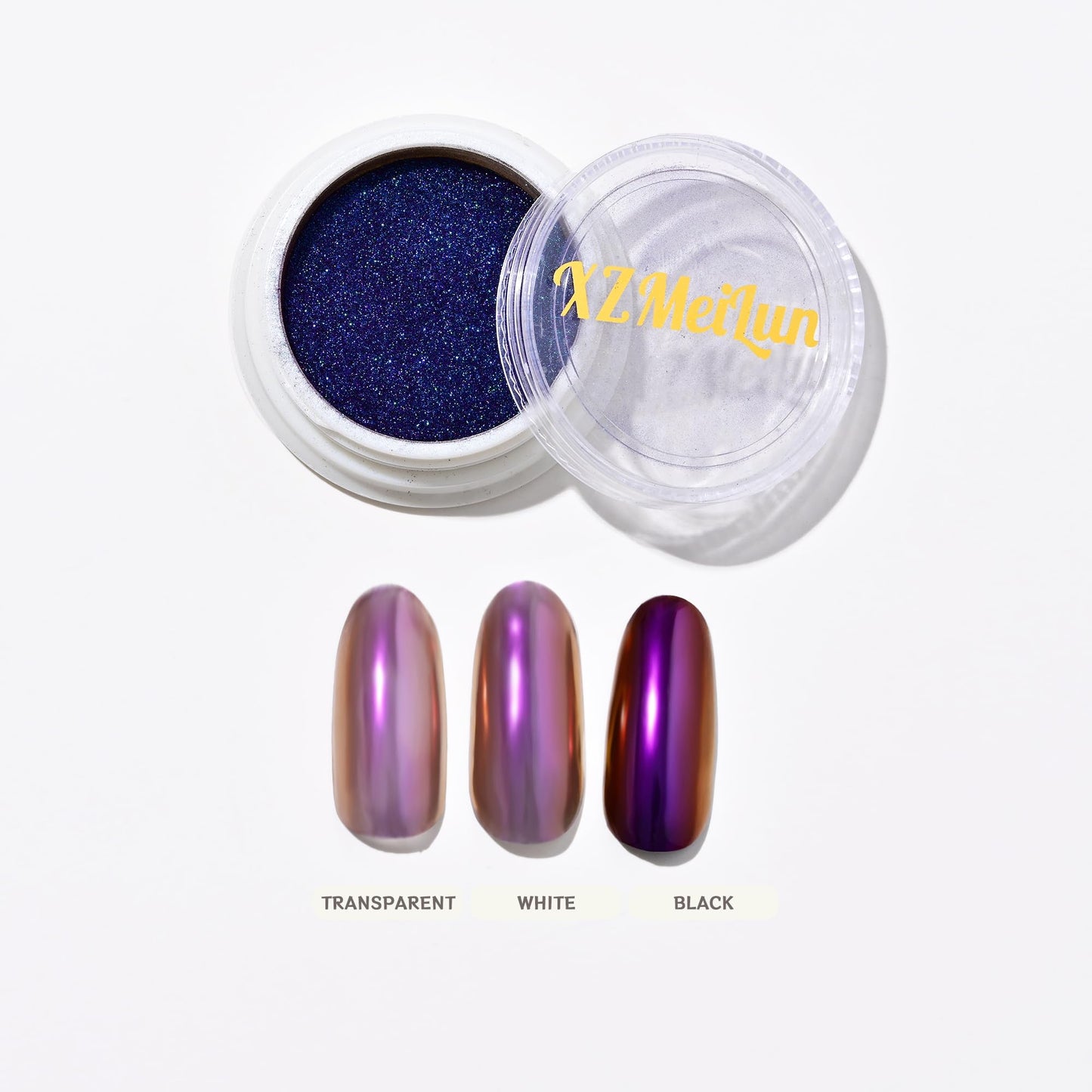 XZMeiLun Chameleon Chrome Nail Powder, Big-Capacity 0.8g Aurora Purple Turns Green Mermaid Aurora Powder Pigment Pearlescent Nail Art Glitter Decoration, Can mixed With Builder Gel Nail Polish For Use