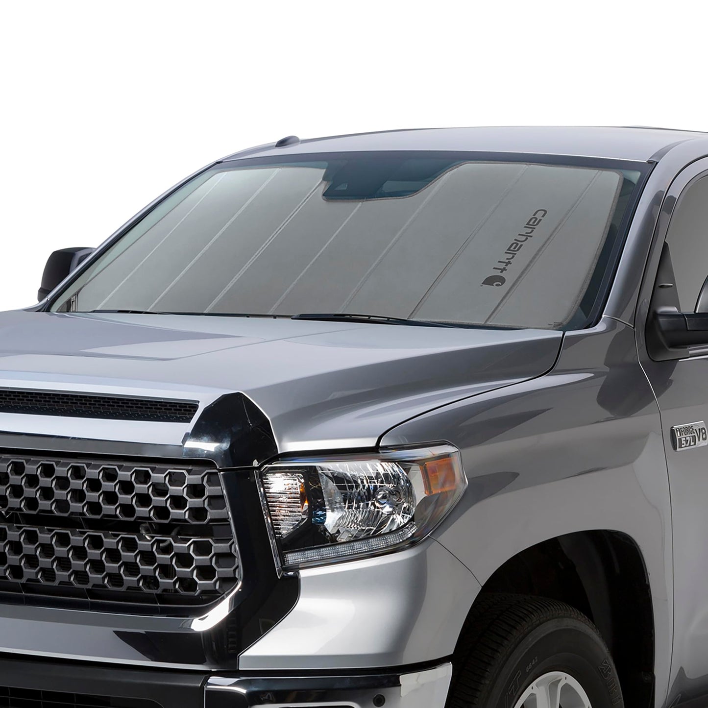 Covercraft Carhartt UVS100 Custom Windshield Sunscreen for 2021-2026 Ford F-150 & 2022-2026 F-150 Lightning Pro/STX/XLT - Gravel