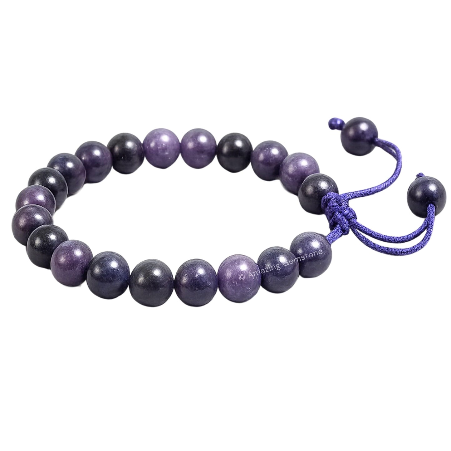 Amazing Gemstone Lepidolite Bracelet for Women Men's Gifts - Protection Healing Crystal Bracelet - 8mm Gemstones Beaded Adjustable Bracelet Pulseras Para Hombres Mujer Stocking Stuffers