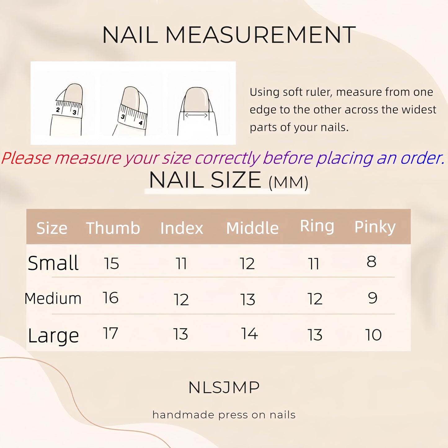 NLSJMP 3D handmade Gel nails press on false nails Almond hand-painted gentle green elegant acrylic Reusable fake nails designed kit,10 Nails Size S #1318