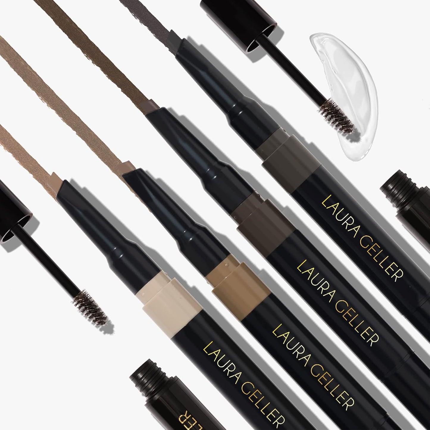 LAURA GELLER NEW YORK Sculpt-n-Stay Waterproof Brow Pencil & Gel- Soft Black