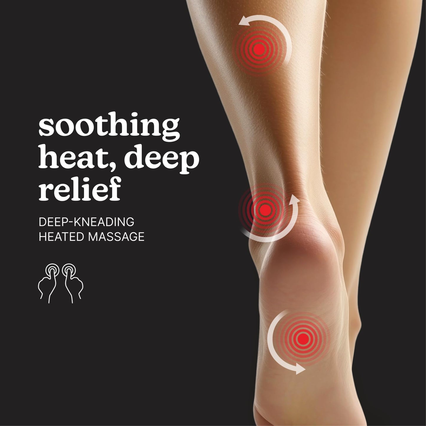 Homedics Luxe Comfort Foot Massager & Calf Massager with Heat, Shiatsu, Deep Kneading, Air Compression, Circulation Boost, Relaxation, Adjustable Modes, Post-Workout Recovery