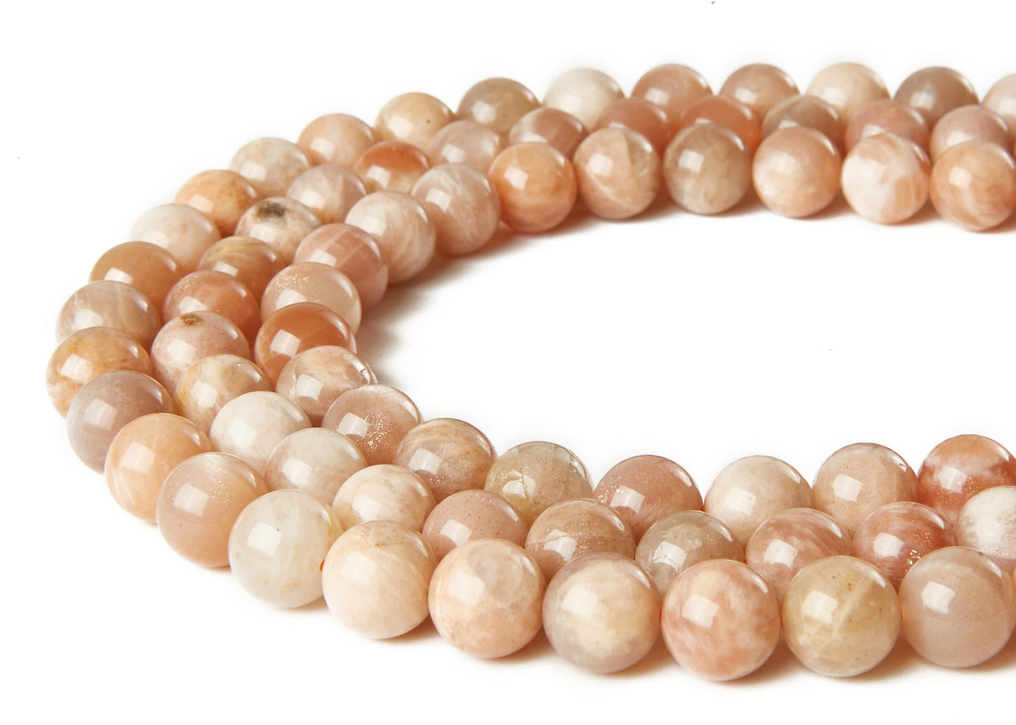 35pcs 10mm Sunstone Beads Natural Gemstone Beads Round Loose Beads for Jewelry Making
