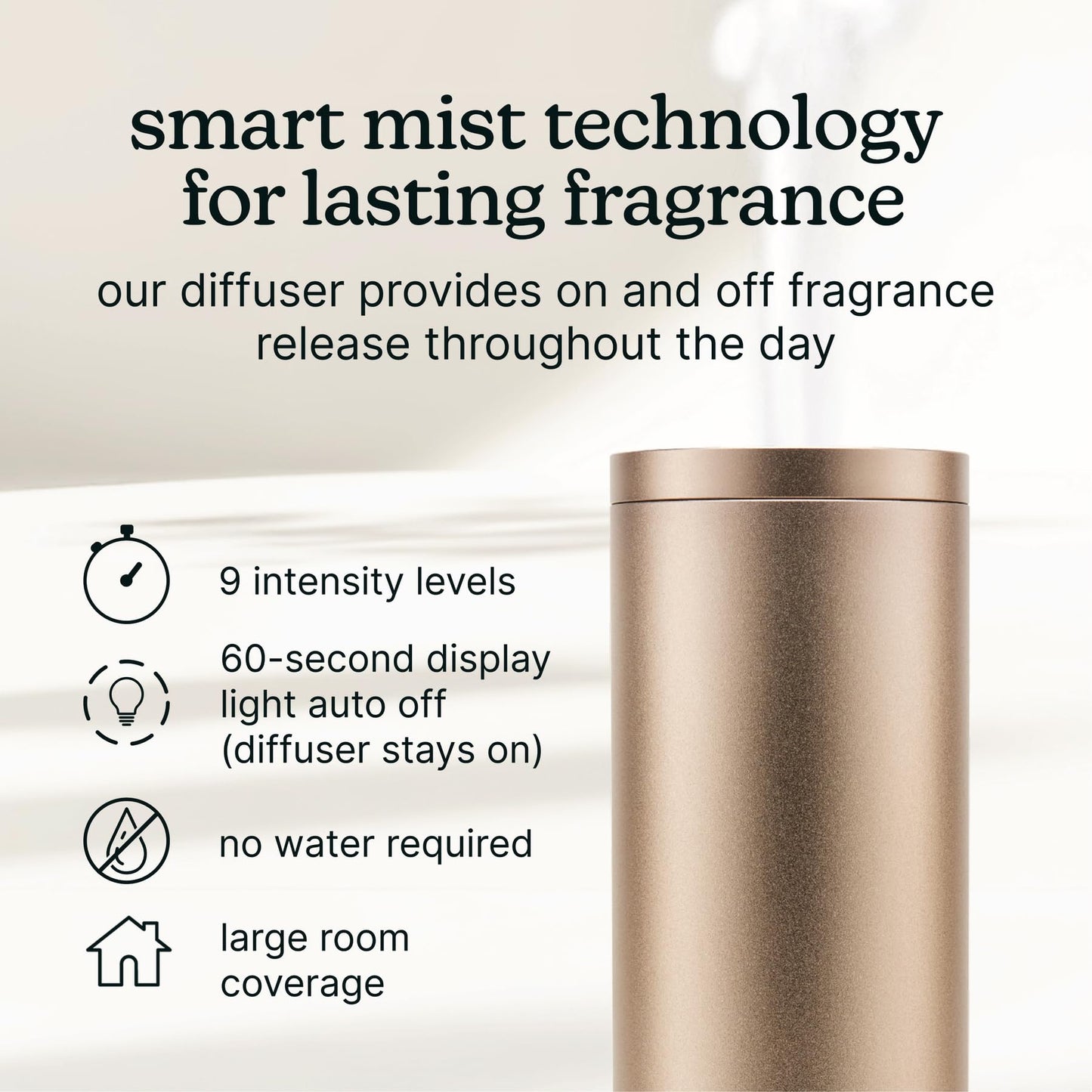Homedics SereneScent Waterless Home Fragrance Diffuser & Oils Set, Includes 2 120ml SereneScent Oil Bottles, Maldives Escape and Aspen Fir, Patented Air Diffusion Technology, Large Rooms