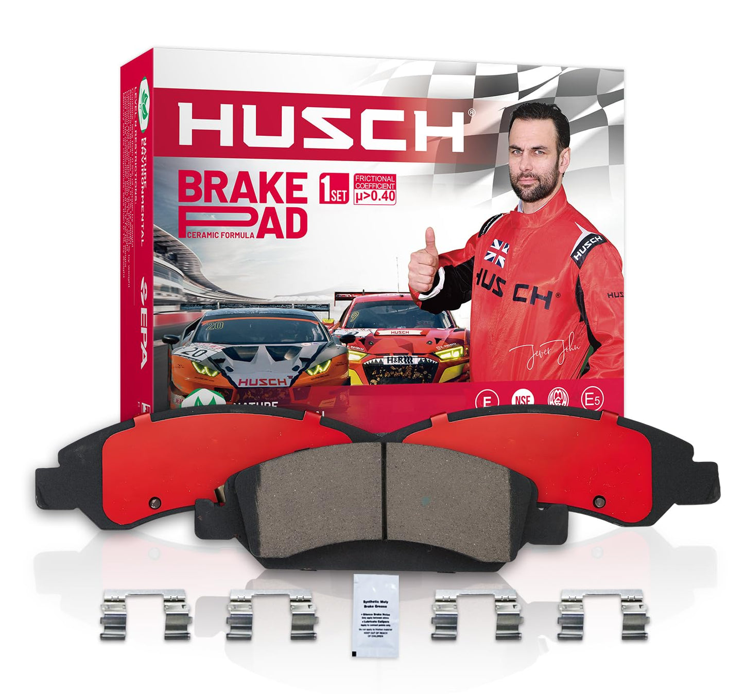 HUSCH D1623 Front Ceramic Brake Pads Kit Fit For Mazda CX-5 2013-2024