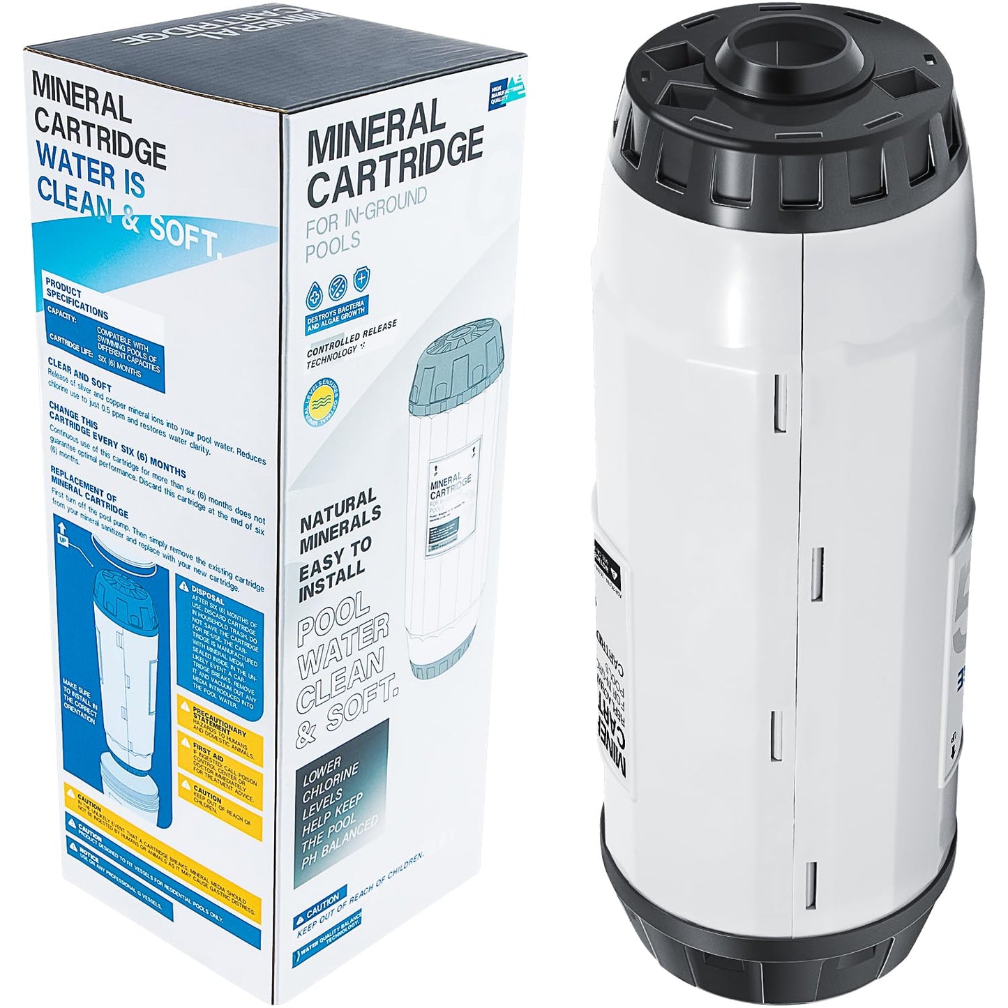 Replacement For Nature2 G45 Mineral Cartridge W28145 N2CG45 W26745 for All Zodiac Limited & Professional G or Pro G Plus Vessel Inground Swimming Pool System W25904 & W20011 Pools Up To 45,000 Gallons