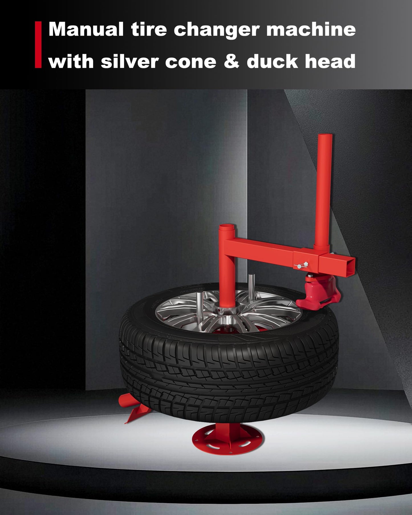 Krysolad Manual Tire Changer Machine, Portable Tire Changer with Duck Head, 12''-21'' Tire Change, Fit for Cars, Trailer, ATV, Truck, SUV