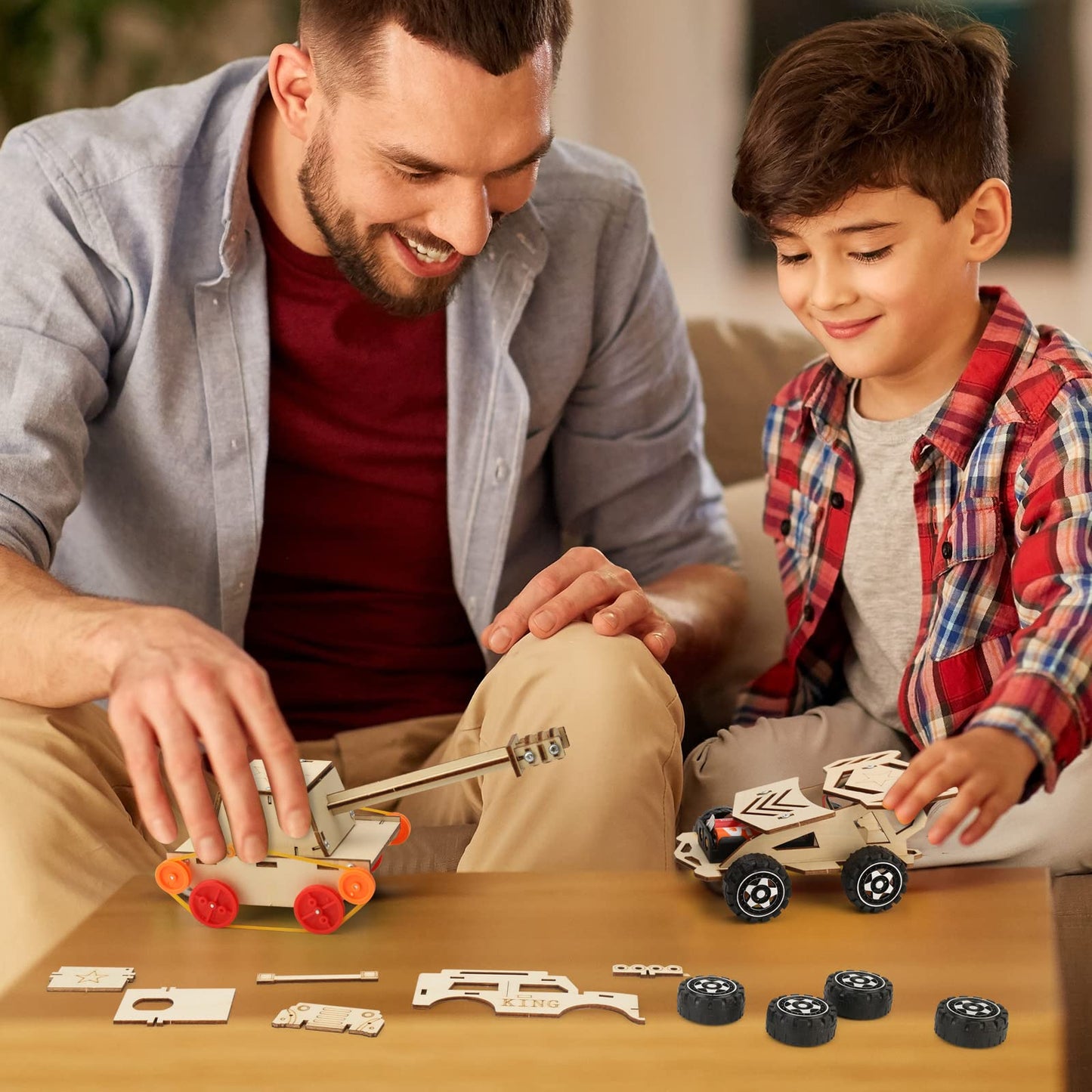 STEM Kits for Kids Age 8-10 10-12, 6 Set Wood Building Projects Crafts Science Model Car Kits for Kids Age 8-12 5-7, Wooden 3D Puzzles, STEM Toys for Boys 7 8 9 10 12 13 Year Old Birthday Gifts