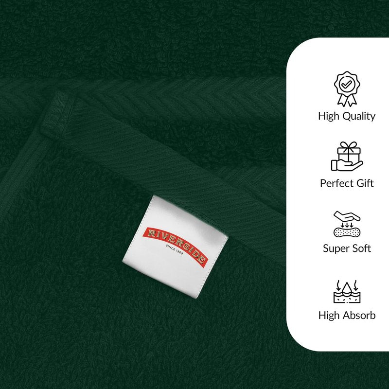RIVERSIDE Pack of 2 Extra Large Bath Sheets 35 x 70 Inches, 100% Ring Spun Cotton, Hotel Quality, Oversized Bath Towels for Adults, Soft, Highly Absorbent & Quicker to Dry, Hunter Green