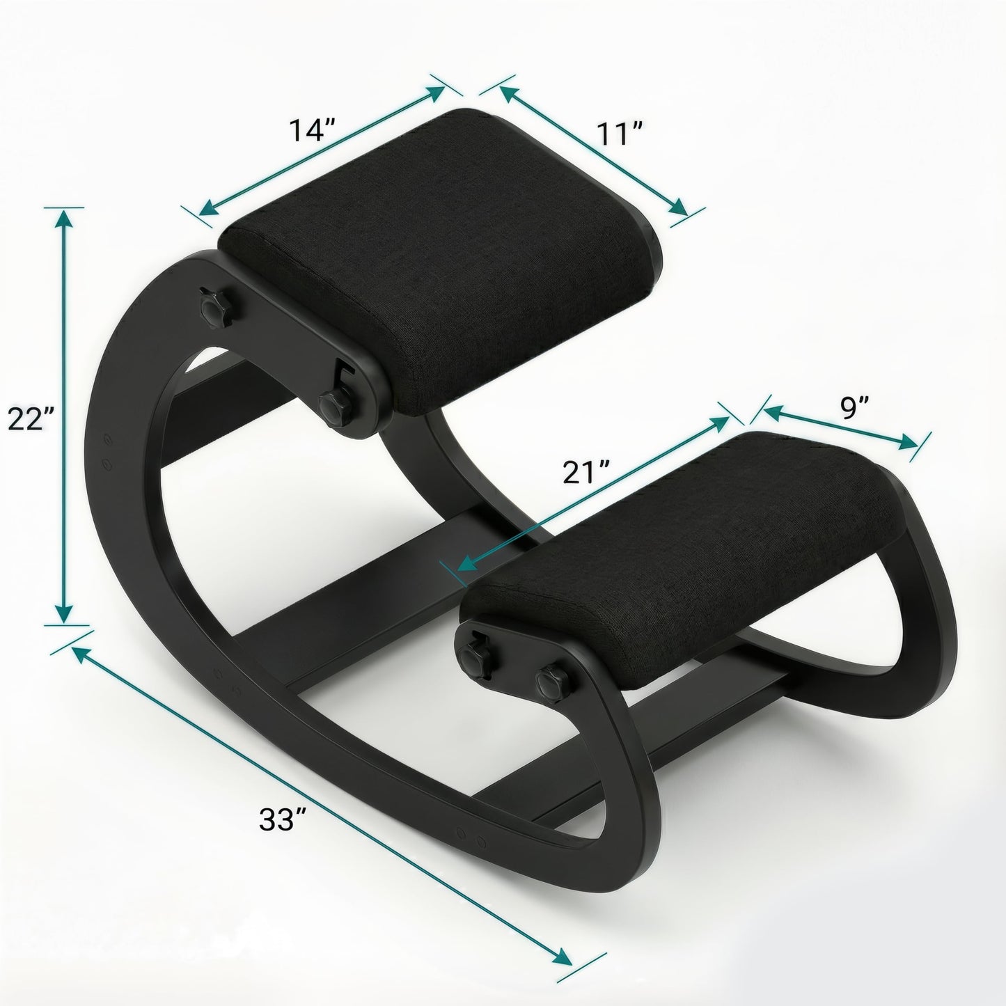 NYPOT Ergonomic Kneeling Chair with Adjustable Seats - Knee Chair for Posture Correction & Kneel Rocking Stool for Desk - Back Pain Relief for Home and Office, Supports 250 pounds - 5 Years Warranty