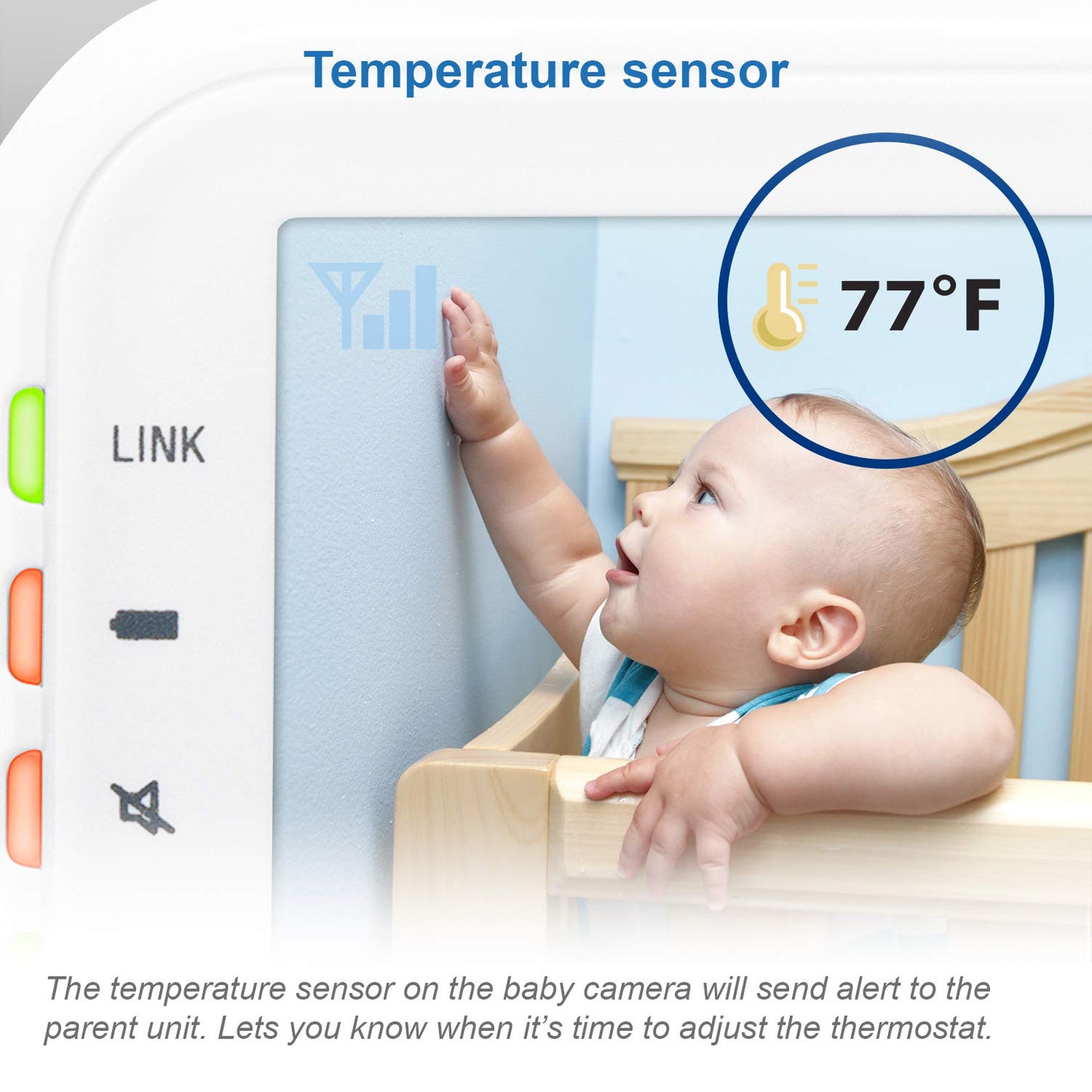 VTech Video Baby Monitor with 1000ft Long Range, Auto Night Vision, 2.8” Screen, 2-Way Audio Talk, Temperature Sensor, Power Saving Mode, Lullabies and Wall-mountable Camera with Bracket, White