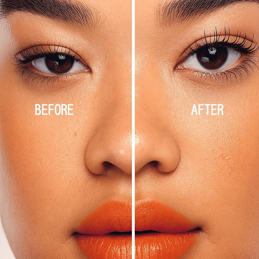 about-face Volumizing Mascara – Jet Black | Clean, Vegan, Cruelty-Free | Amplifies, Lengthens & Lifts Lashes | Smudge-Proof, Flake-Free Formula | 0.43 oz