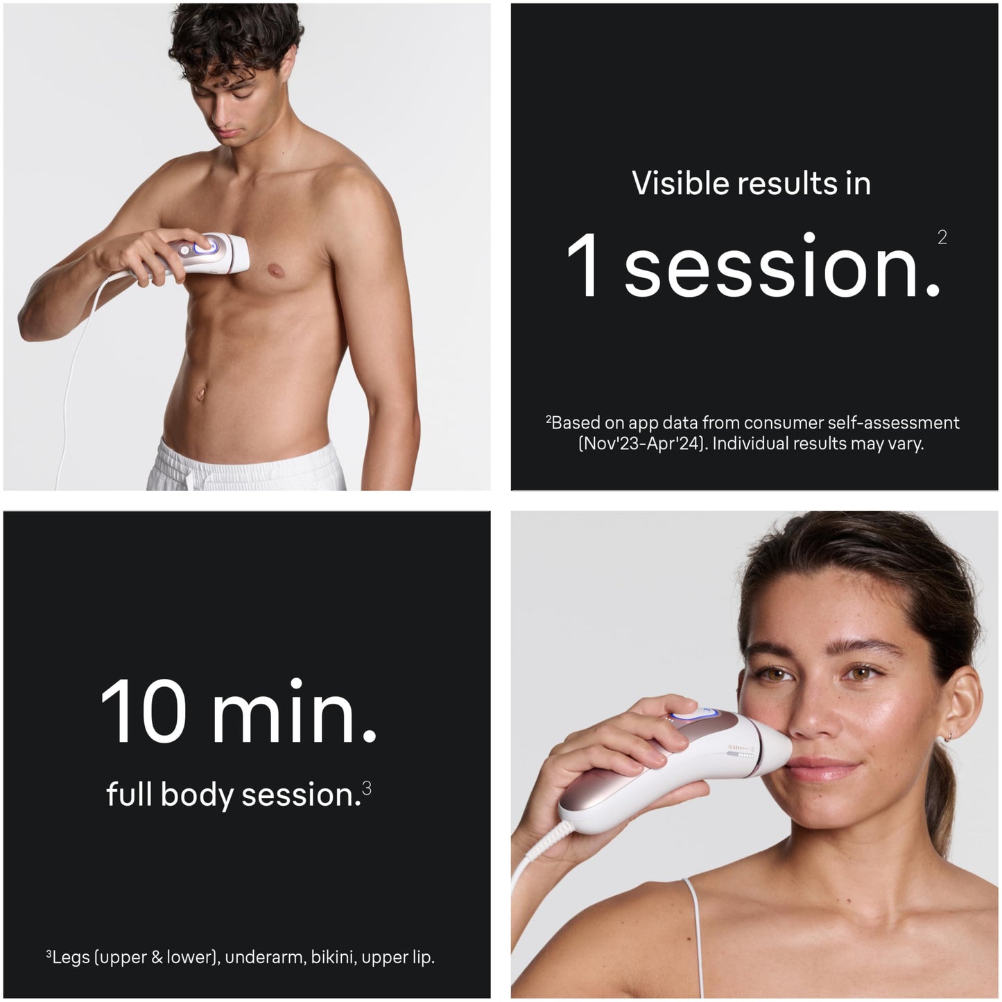 Braun Smart IPL, Skin i·Expert Pro 7, VOGUE's Best Hair Removal Device, IPL Hair Removal for Women and Men, Permanent Laser Hair Reduction At-Home, World's 1st Smart App, 4 Heads, IPL7387