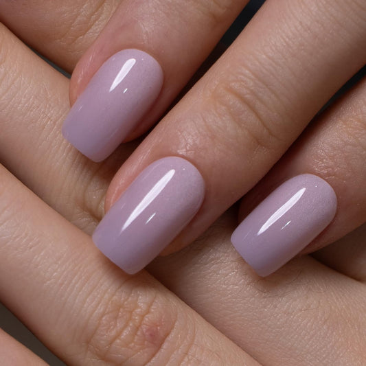 CurvLife Soft Gel Square Press-On Nails Medium, Reusable Fake Nails with Glue & Adhesive Tabs, 30PCS Salon-Quality Stick-On Nails for At-Home Manicure (Misty Blush)
