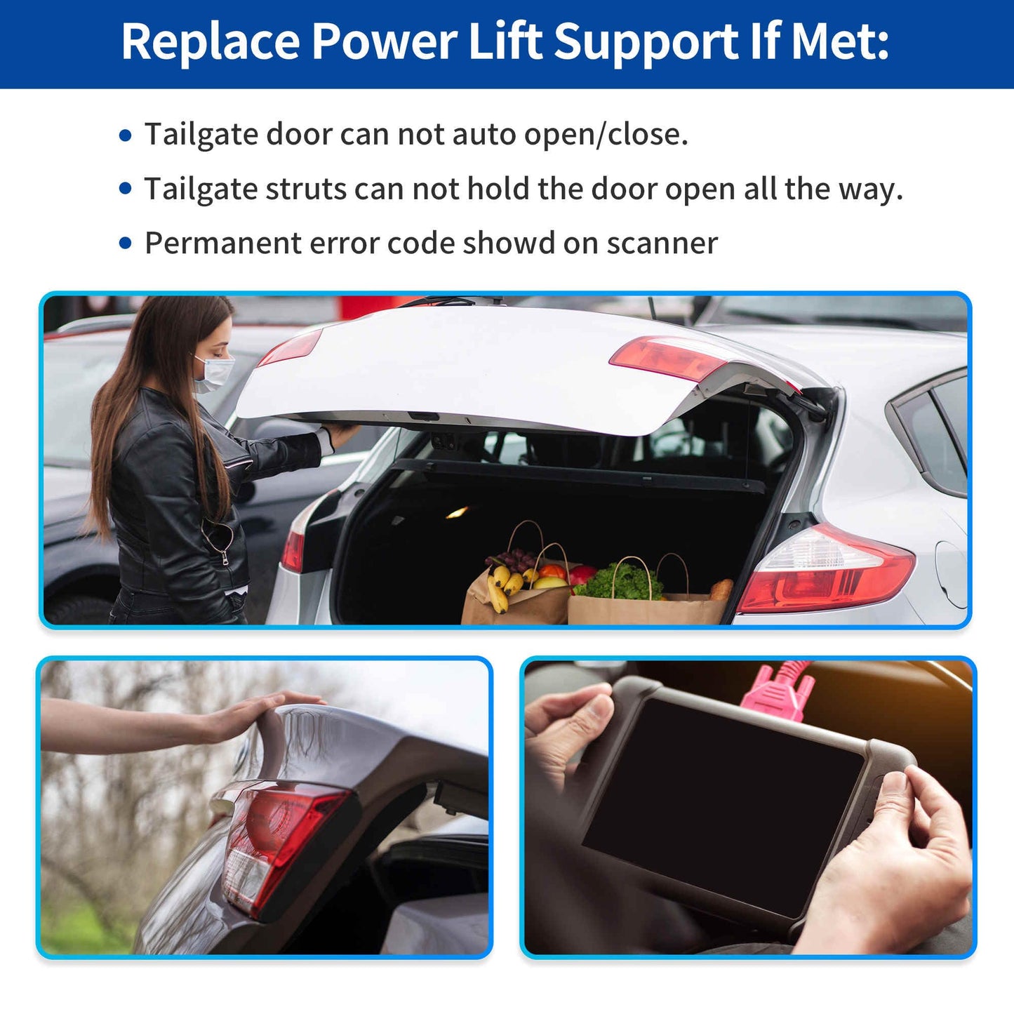 ARISELIFT Rear Tailgate Power Lift Support Liftgate Hatch Shock Strut Electric Trunk Power Liftgate Actuator (for Mazda CX-5 17-21, 30.7"x6.3"x3.35")