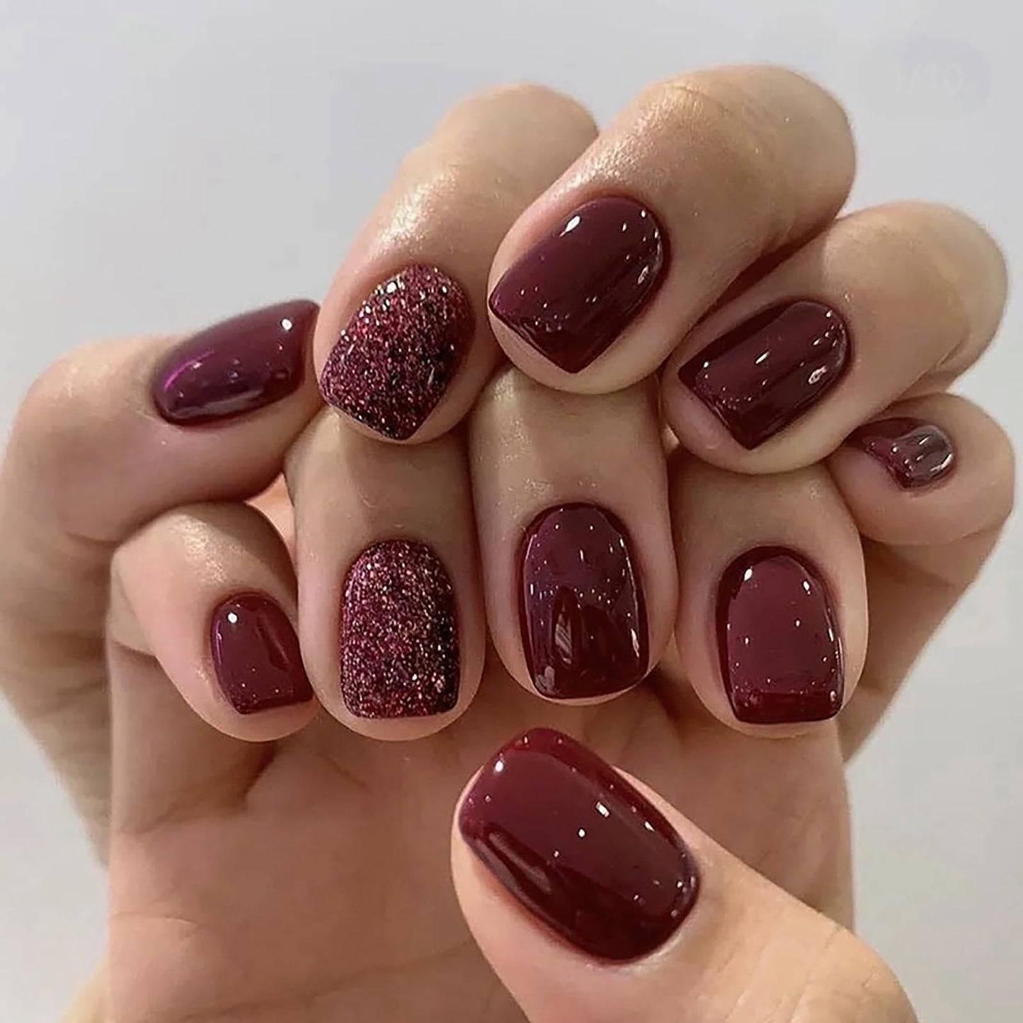 12 Pack 288Pcs Press on Nails Medium And Short - OPkssnails French Tip Press On Nails Square And Almond,Reusable Glue On Nails, Gel Fake Nails for Women