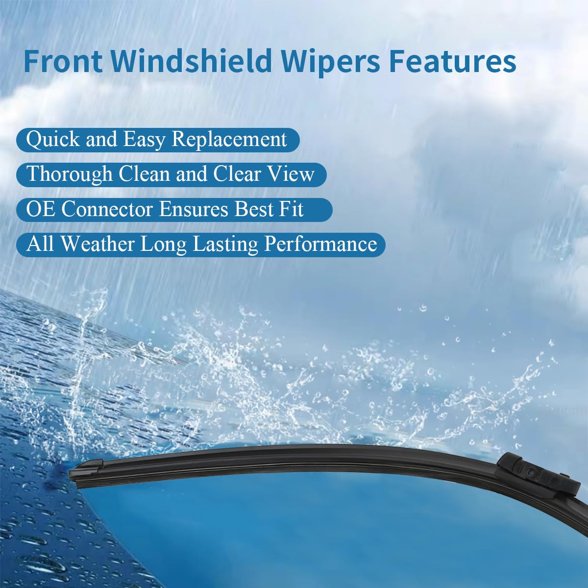 WINNERS Windshield Wiper Blades Set for 2024-2025 Chevy Trax - Driver and Passenger Side Replacement