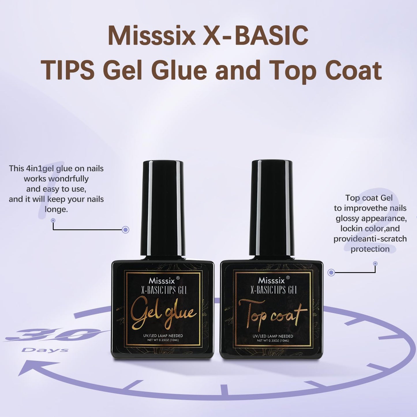 Misssix French Tip Press On Nails, 160Pcs French Gel Nail Tips Short Square, Soft Gel Fake Nails, X-BASIC Tips Starter Kit for Nail Art DIY 16 Sizes