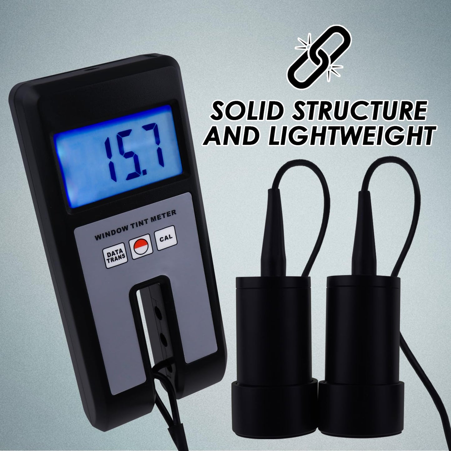 Window Tint Meter, Car Film Transmission Meter Window Tint,VLT Tester Coating 0 to 100% Visual Light Transmission for Measuring Film, Filmed Glass, Window Tint, Side Windshield
