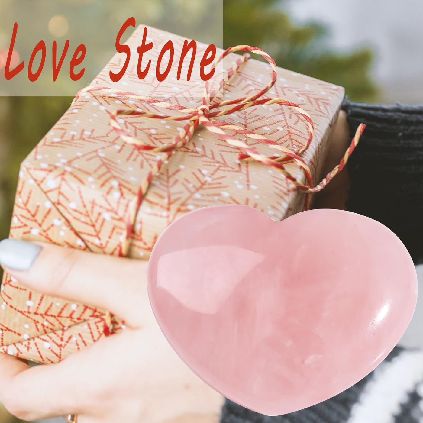MAIBAOTA 45 mm Rose Quartz Crystals Mothers Day Birthday Gifts for Mom Women Large Heart Stone Healing Natural Reiki Gemstone Polished Heart Shaped Rocks Meditation