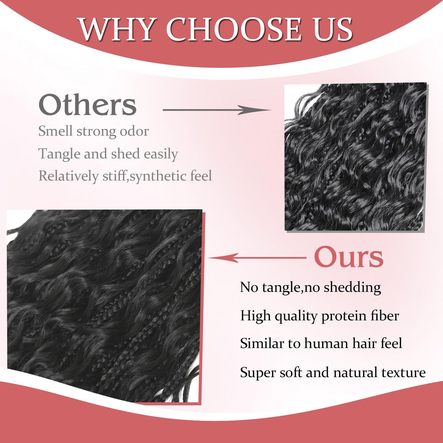 9 Packs Boho Box Braids Crochet Hair 14 Inch Pure Protein Fiber Similar to Human Hair Goddess Box Braids Crochet Hair With Curly Ends Pre Looped Bohemian Braid Hair Extension For Women(14 Inch,4#)