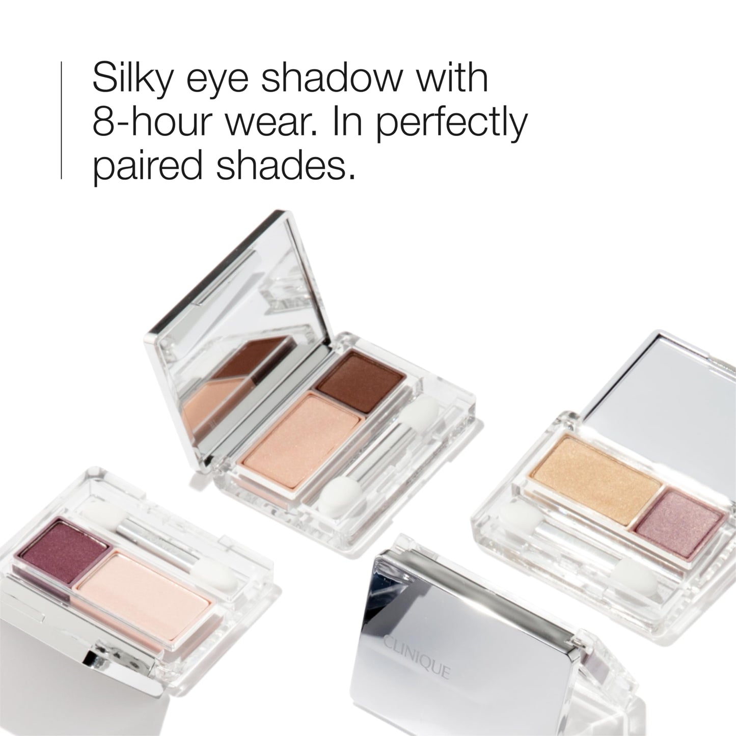 Clinique All About Shadow Duo Eye Shadow Makeup | Safe For Sensitive Eyes | Buildable + Long-Wearing Color | Smooth, Easy Application, Like Mink, 0.05 Ounce